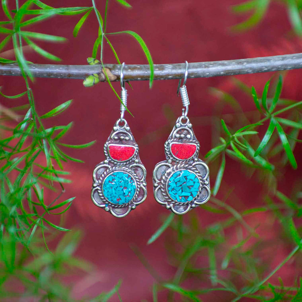 Alina Metal Earrings-Siesta Crafts