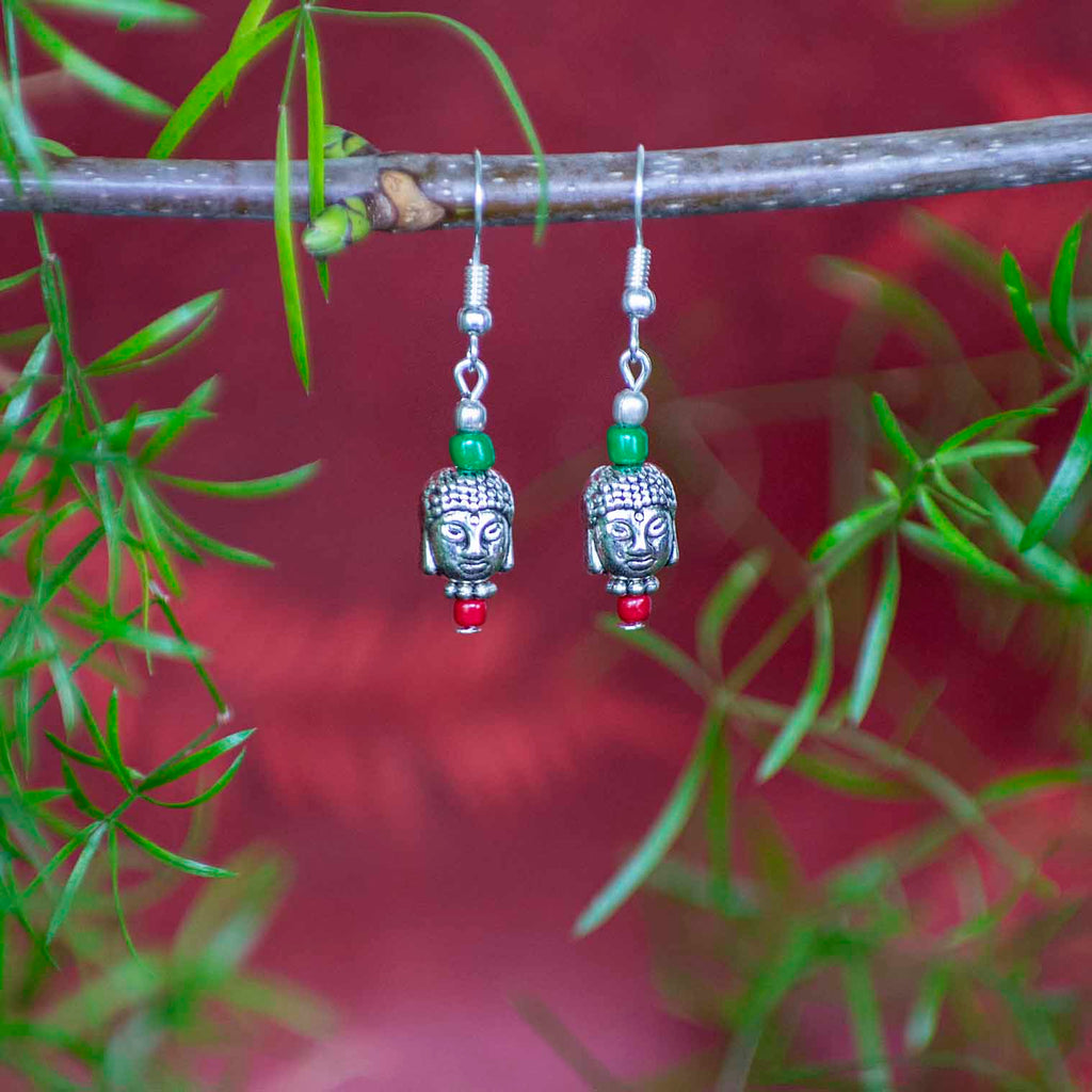 Nepalese Buddha Earrings-Siesta Crafts
