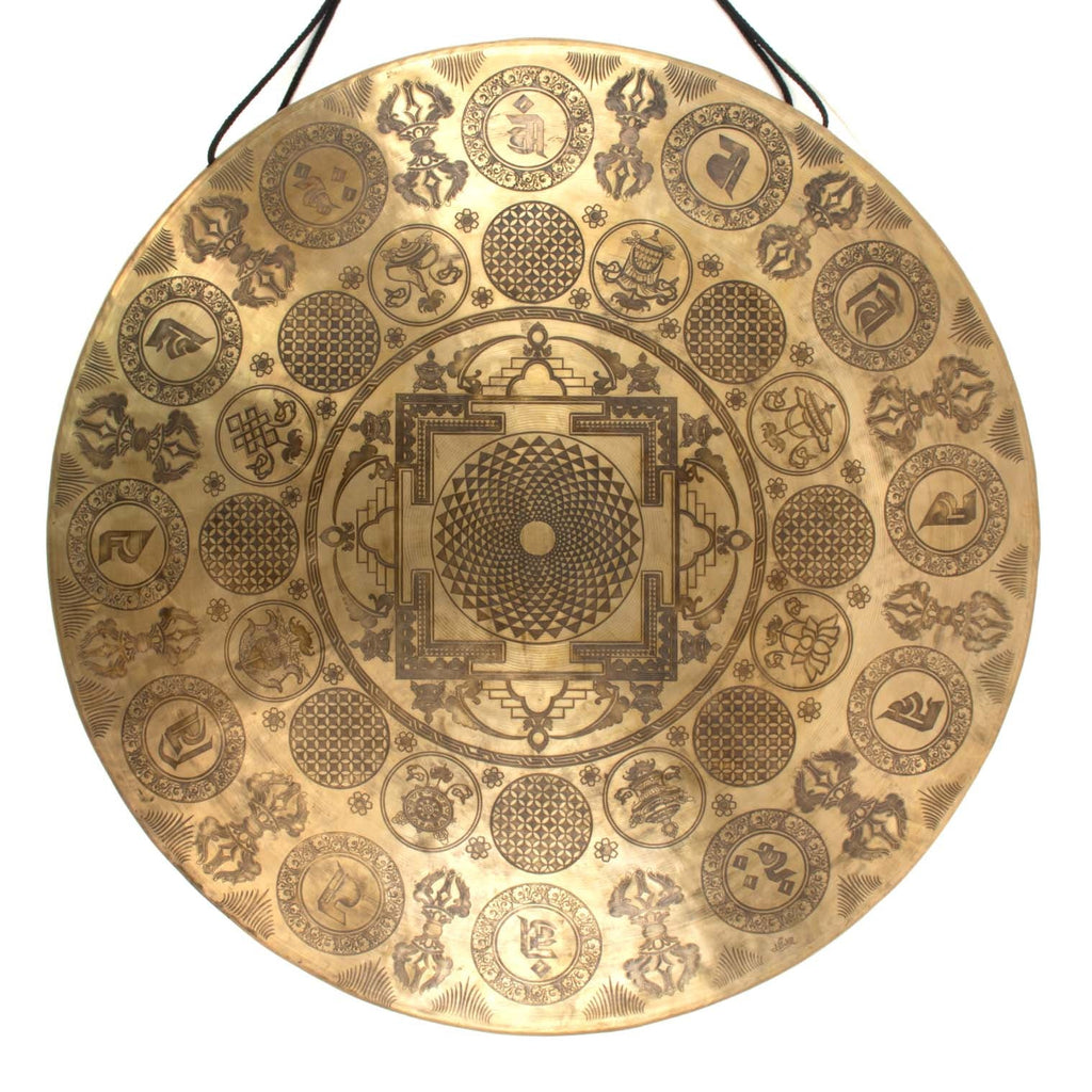 Vajra Mandalas Etched Gong No.75-Siesta Crafts
