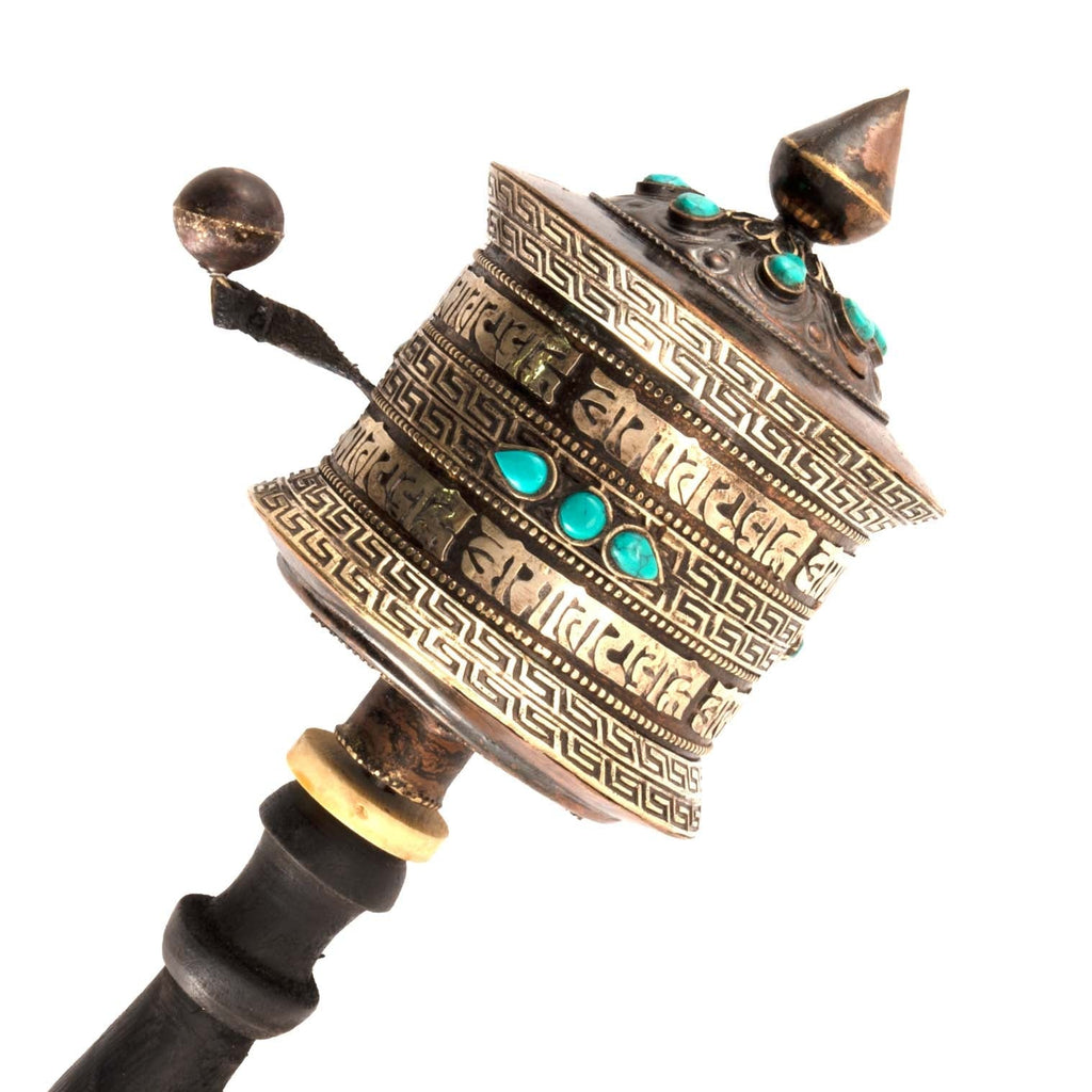 Special Copper Prayer Wheel No.294-Buddhism-Siesta Crafts