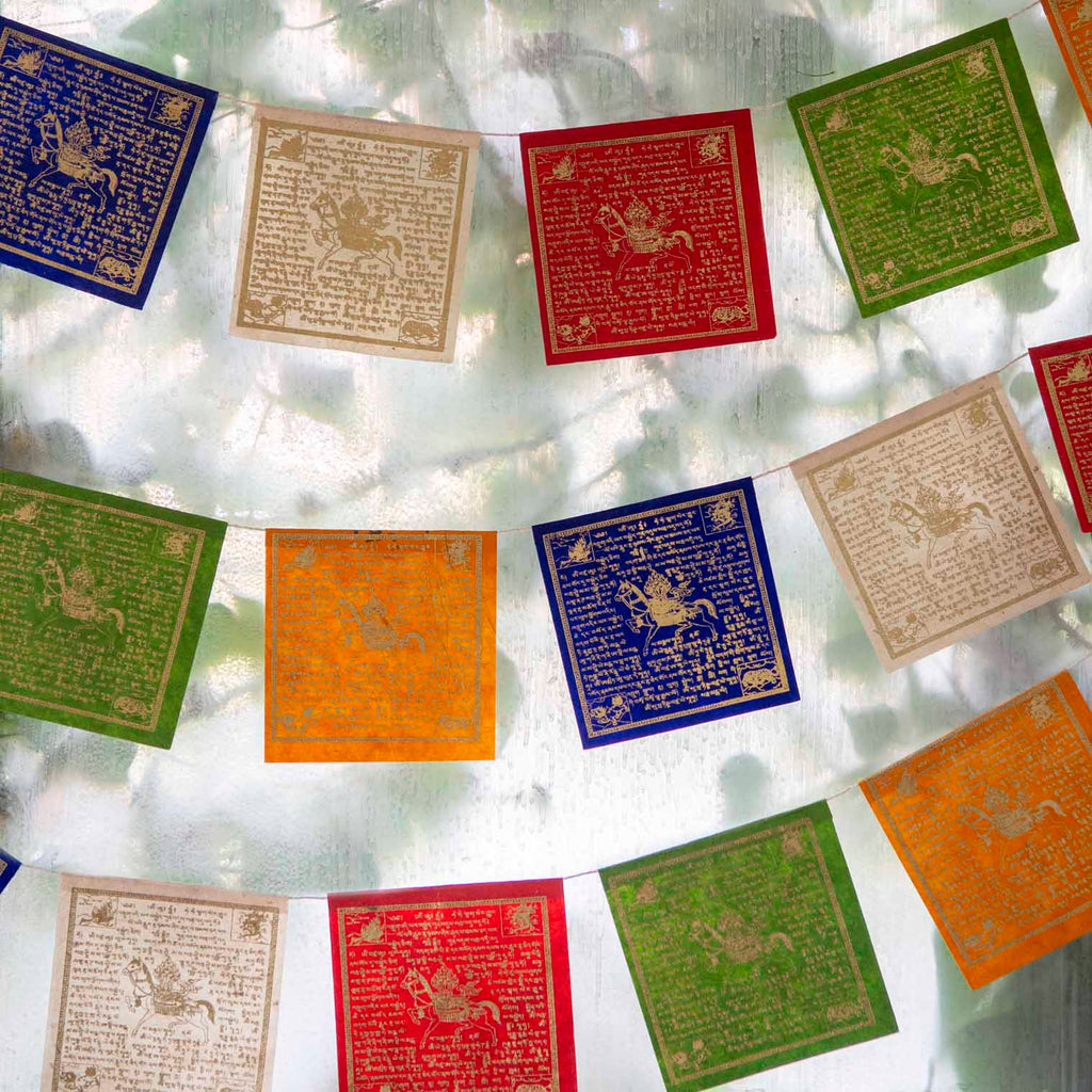Long Lokta Paper Prayer Flags - Large-Siesta Crafts
