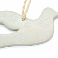 Dove Soapstone Christmas Decoration - Natural-Siesta Crafts