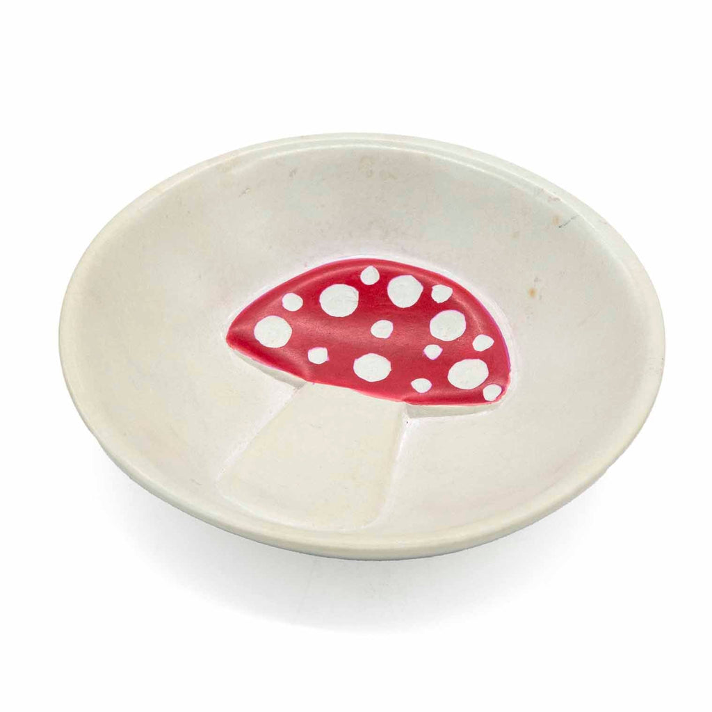 Soapstone Embossed Mushroom Dish-Siesta Crafts