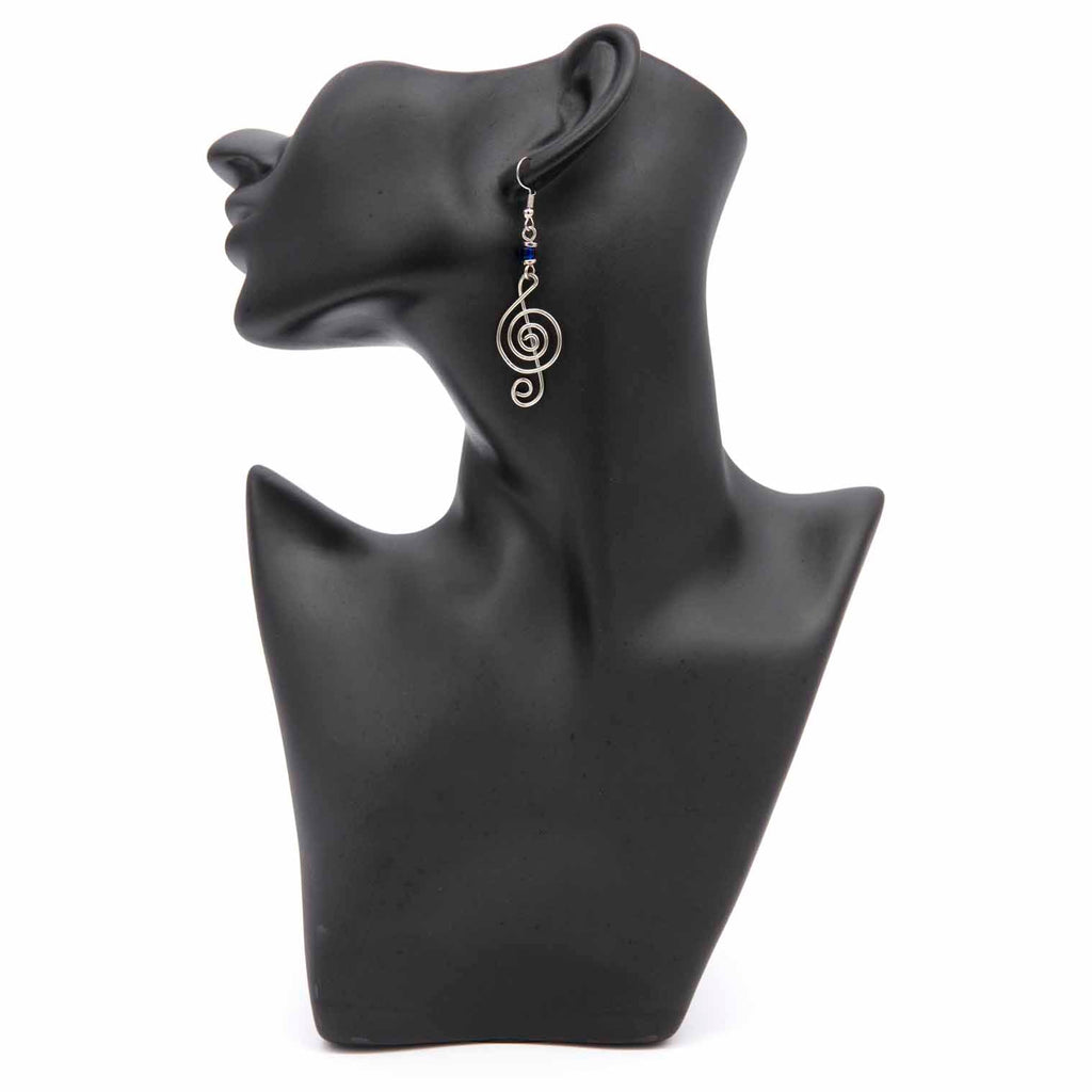 Treble Clef Kenyan Earrings-Siesta Crafts