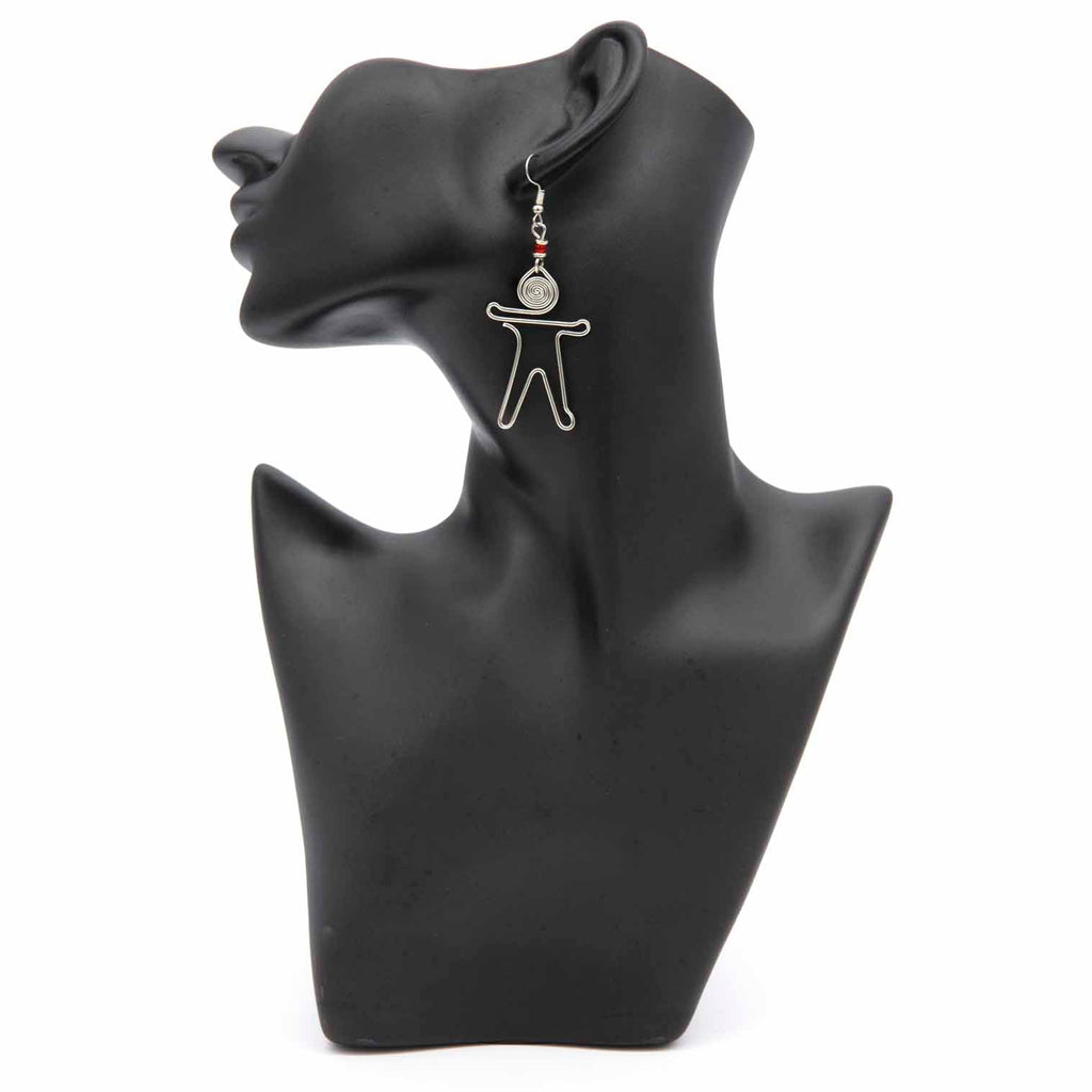 Spiral Person Kenyan Earrings-Siesta Crafts