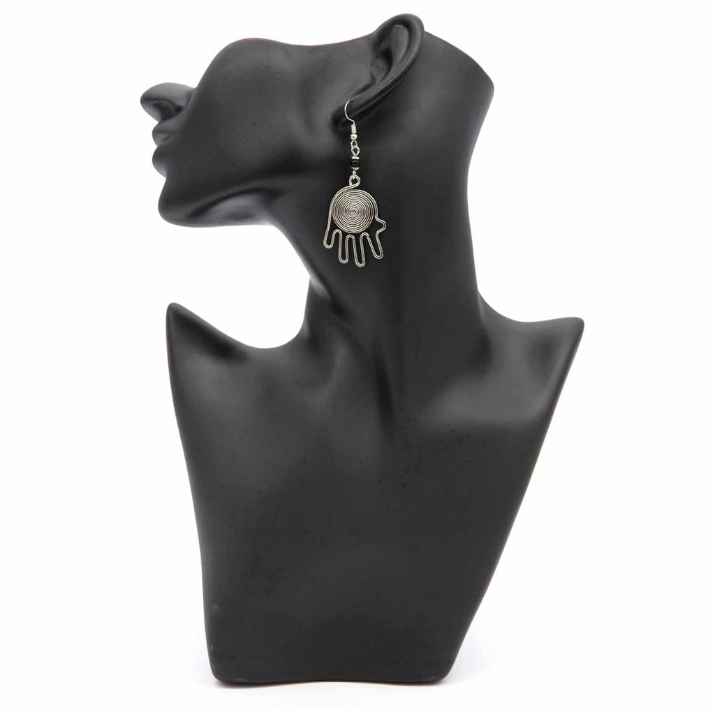Spiral Hand Kenyan Earrings-Siesta Crafts