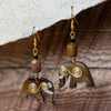 Spiral Elephant Earrings-Siesta Crafts