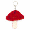 Flat Mushroom Felt Keyring-Siesta Crafts