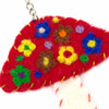 Flat Mushroom Felt Keyring-Siesta Crafts