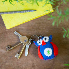Owl Felt Keyring-Siesta Crafts
