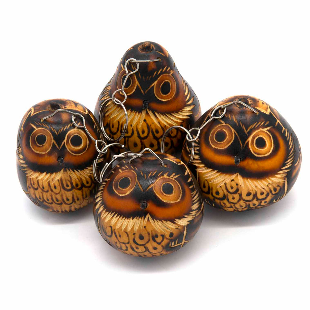 Gourd Owl Keyring-Siesta Crafts