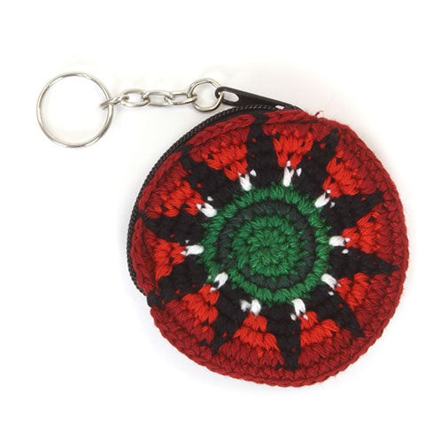 Mini Round Crochet Keyring Purse-Siesta Crafts