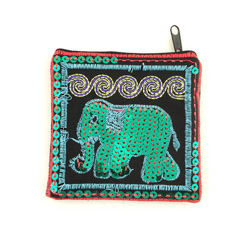 Sequin Elephant Pocket Purse-Siesta Crafts