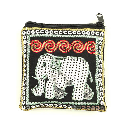 Sequin Elephant Pocket Purse-Siesta Crafts