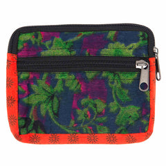 Recycled Sari Double Zip Purse-Siesta Crafts