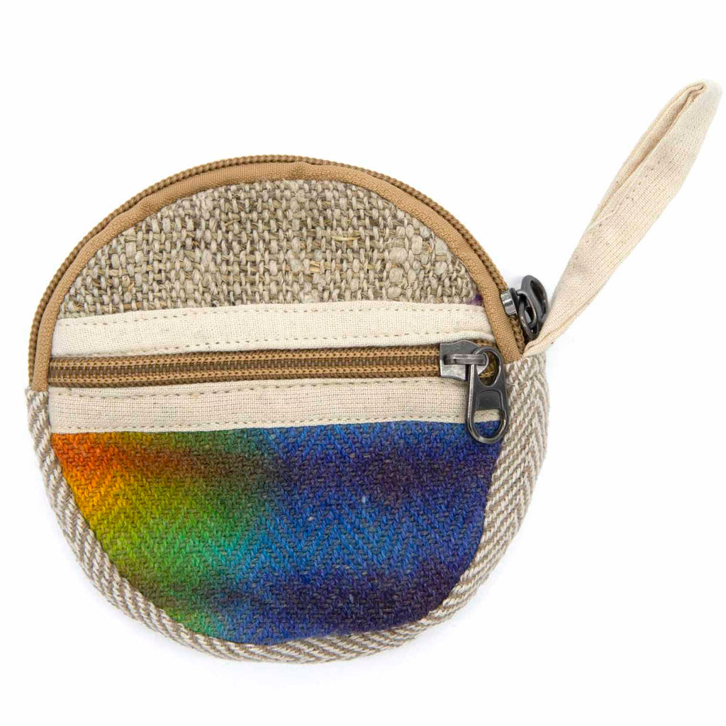 Jute and Gheri Round Purse-Siesta Crafts