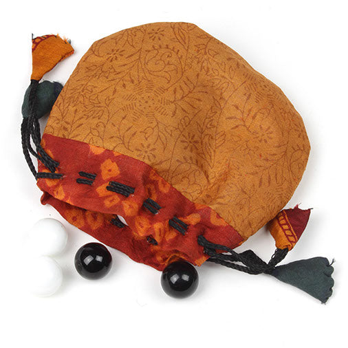 Recycled Sari Drawstring Pouch-Siesta Crafts