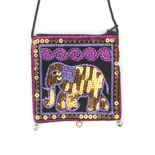 Sequin Elephant Purse-Siesta Crafts