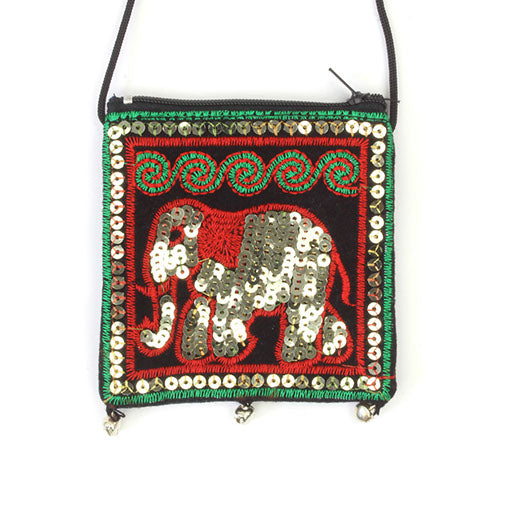 Sequin Elephant Purse-Siesta Crafts