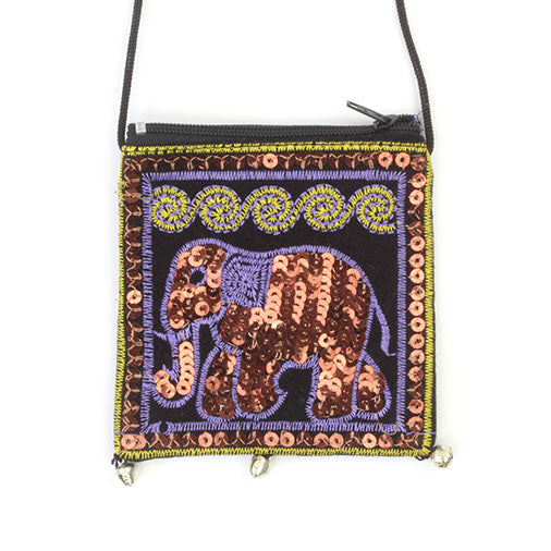 Sequin Elephant Purse-Siesta Crafts
