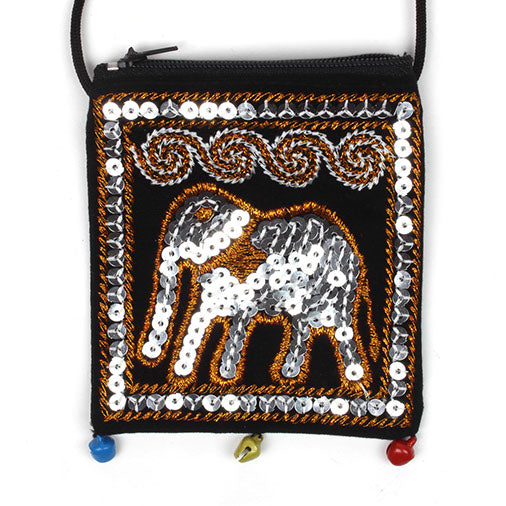 Sequin Elephant Purse-Siesta Crafts