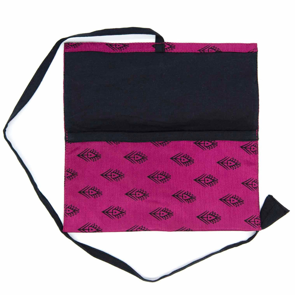 Recycled Sari Make-Up Roll Pouch-Siesta Crafts