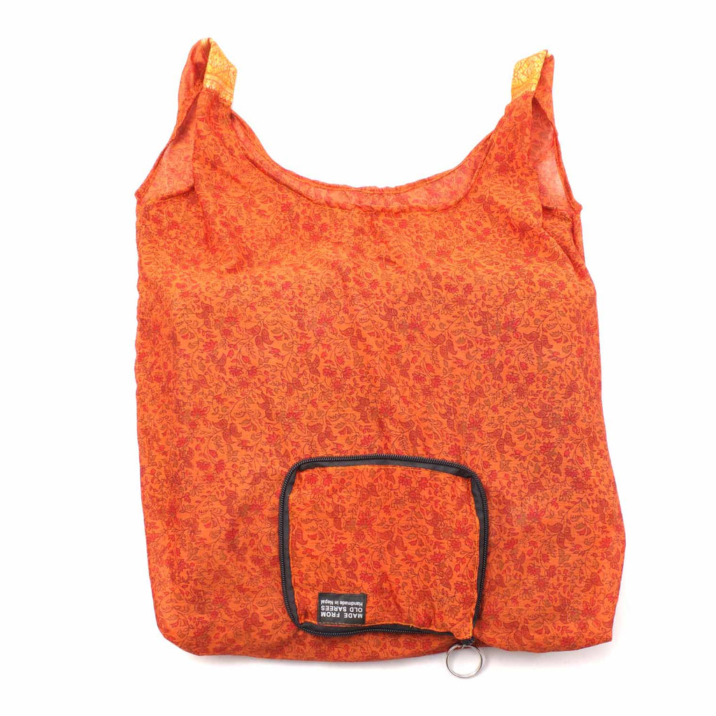 Recycled Sari Fold Out Bag-Siesta Crafts