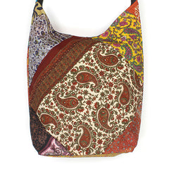Patchwork Recycled Sari Shoulder Bag-Siesta Crafts