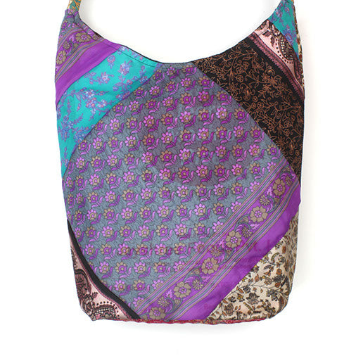 Patchwork Recycled Sari Shoulder Bag-Siesta Crafts