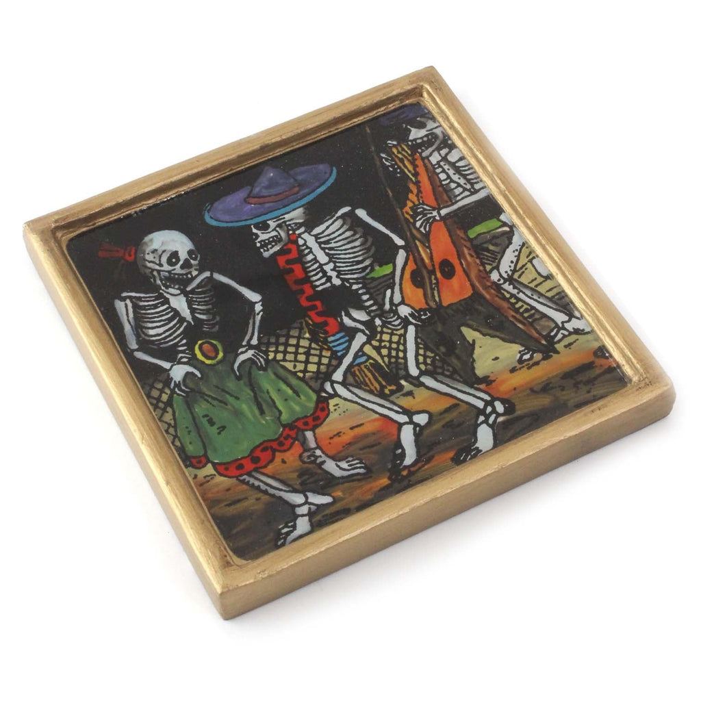 Harpist in Party Folk Art Frame-Siesta Crafts