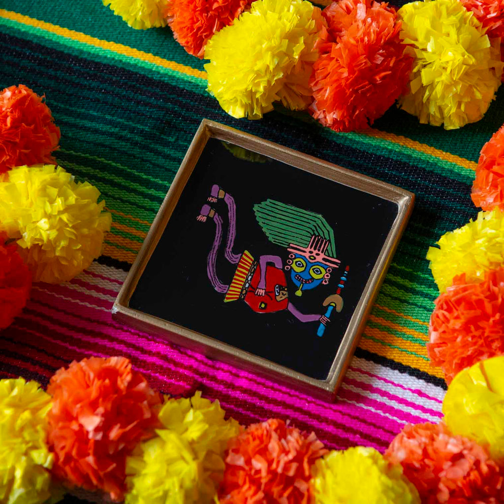 Flying Shaman Afterlife Folk Art Frame-Siesta Crafts