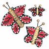 Mexican Ceramic Butterflies - Set of Three-Siesta Crafts
