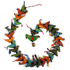 Long String of Birds with Bell-Siesta Crafts