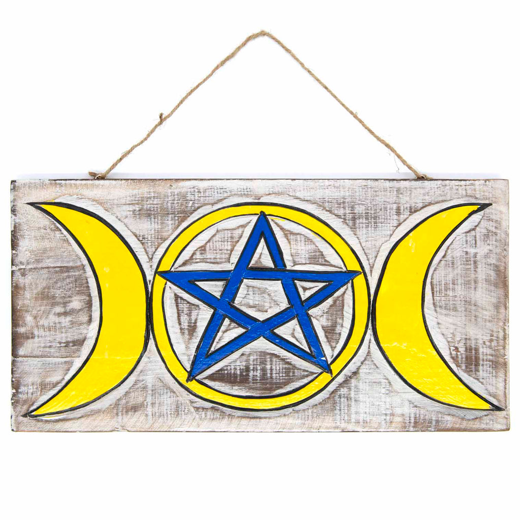 Triple Goddess Pentacle Plaque-Siesta Crafts