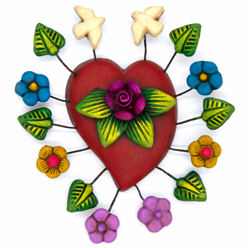 Heart with Flowers and Doves-Siesta Crafts
