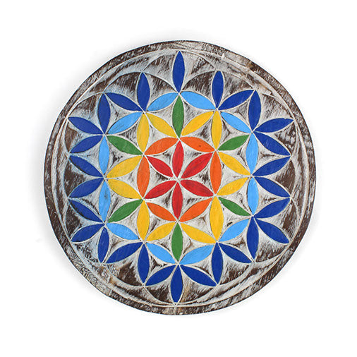 Vibrant Flower of Life Plaque-Siesta Crafts