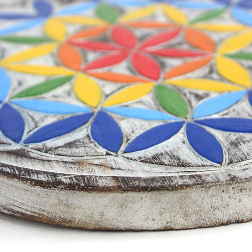 Vibrant Flower of Life Plaque-Siesta Crafts