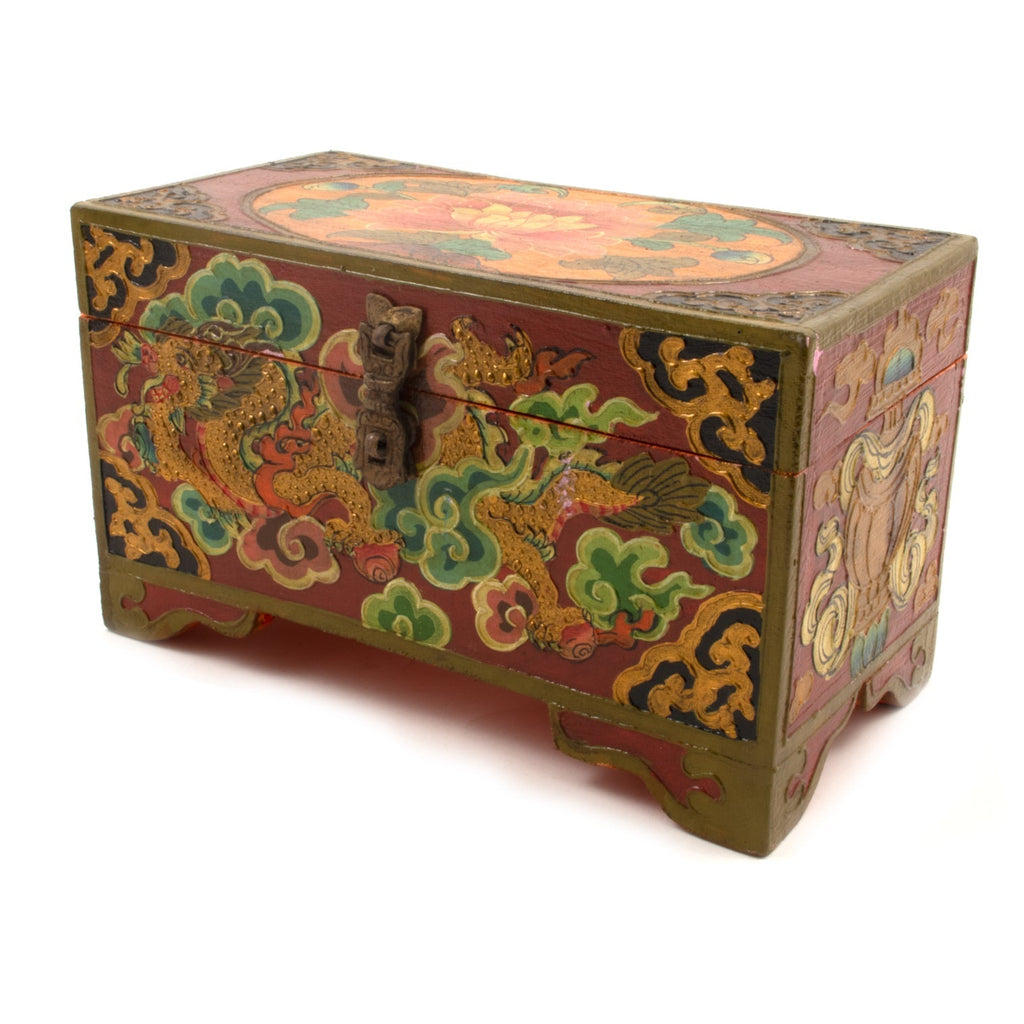 Rectangular Medium Tibetan Style Box-Siesta Crafts