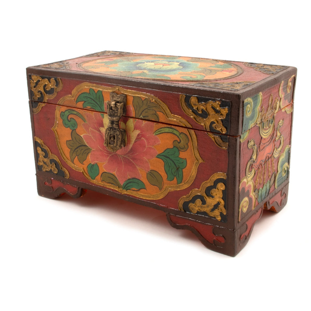 Rectangular Medium Tibetan Style Box-Siesta Crafts