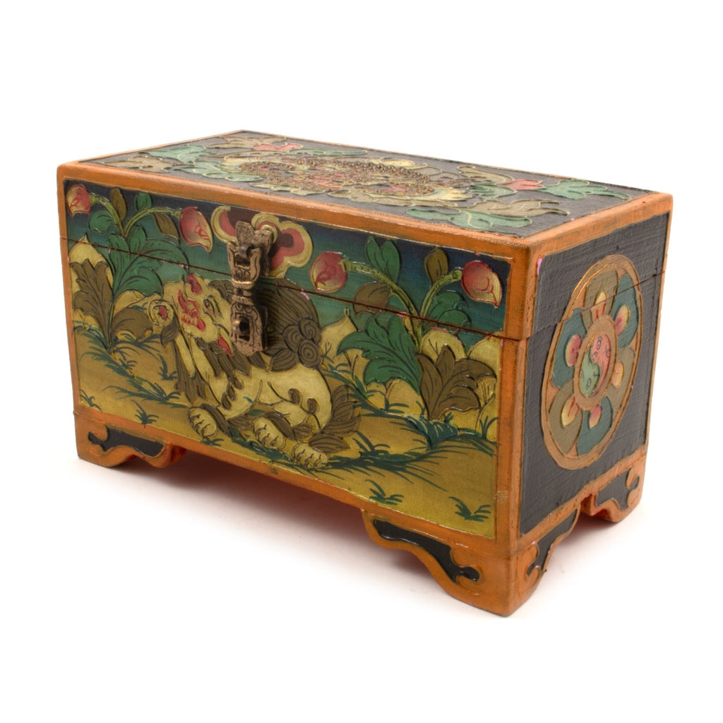 Rectangular Medium Tibetan Style Box-Siesta Crafts