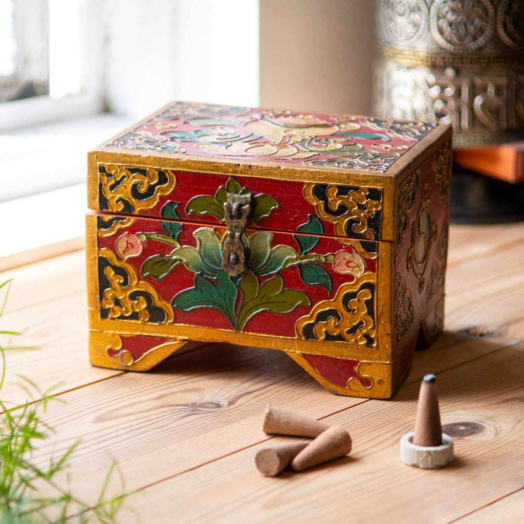 Tibetan Style Box with Feet-Siesta Crafts
