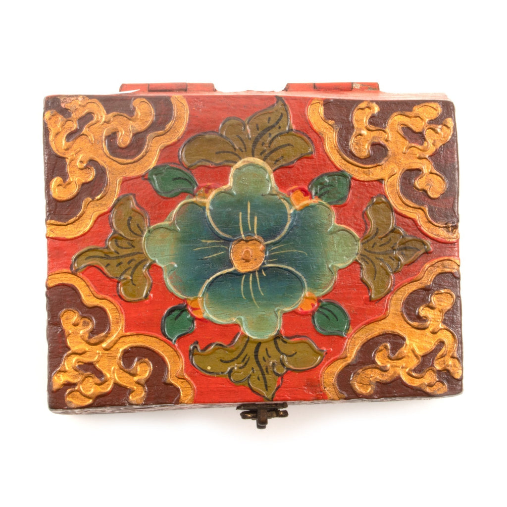 Square Pyramid Tibetan Style Box-Siesta Crafts