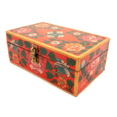 Painted Flower Tibetan Style Box-Siesta Crafts