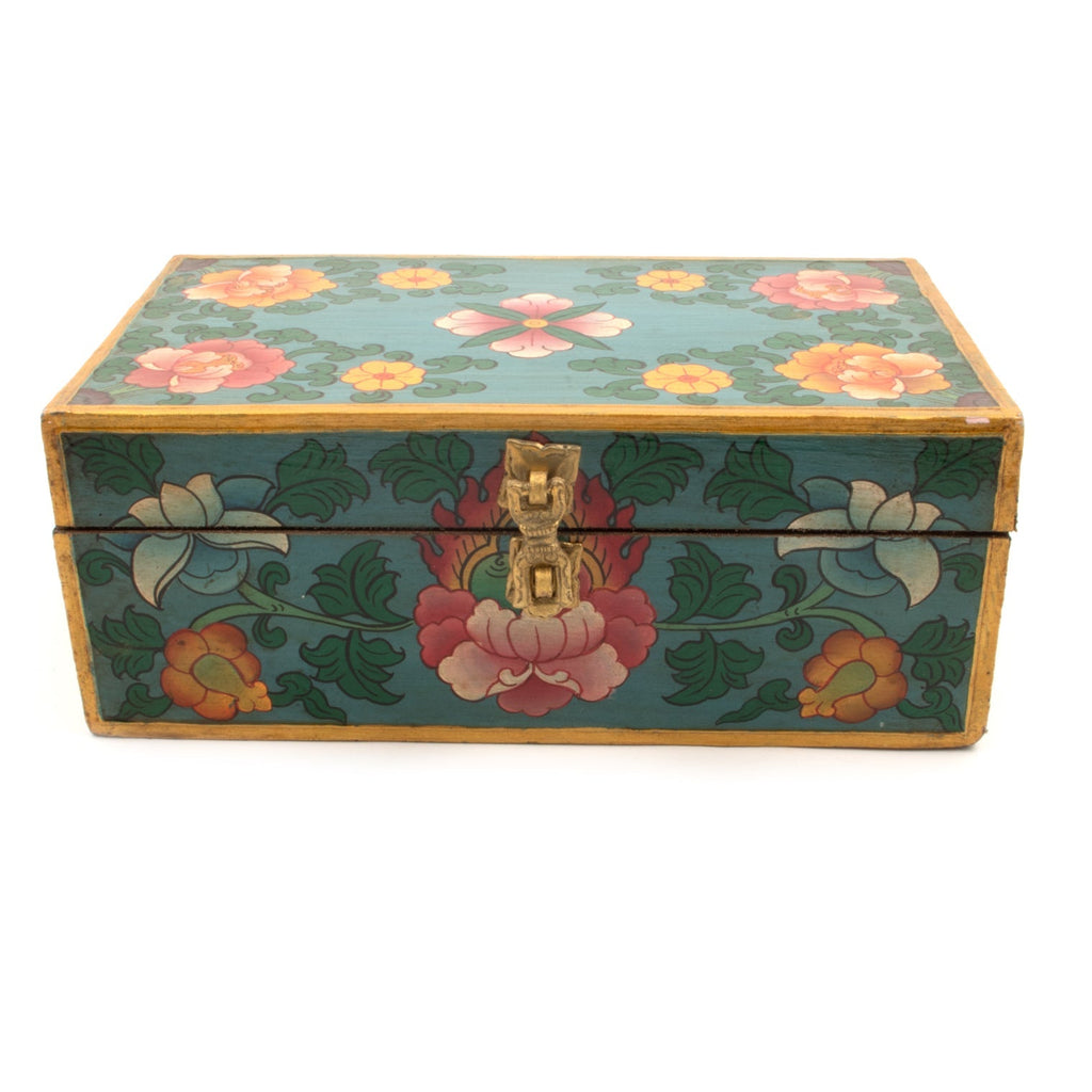 Painted Flower Tibetan Style Box-Siesta Crafts