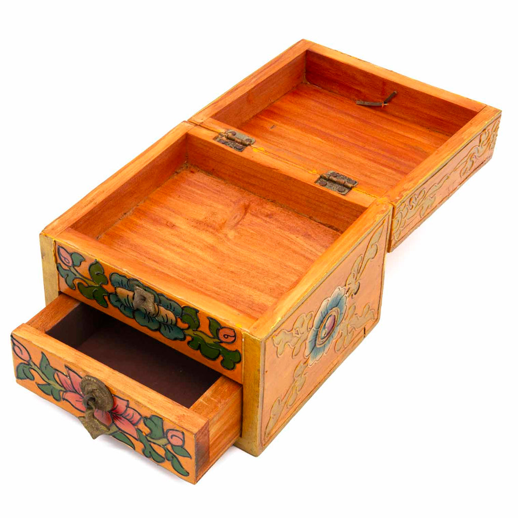Tibetan Style Box with Drawer-Siesta Crafts