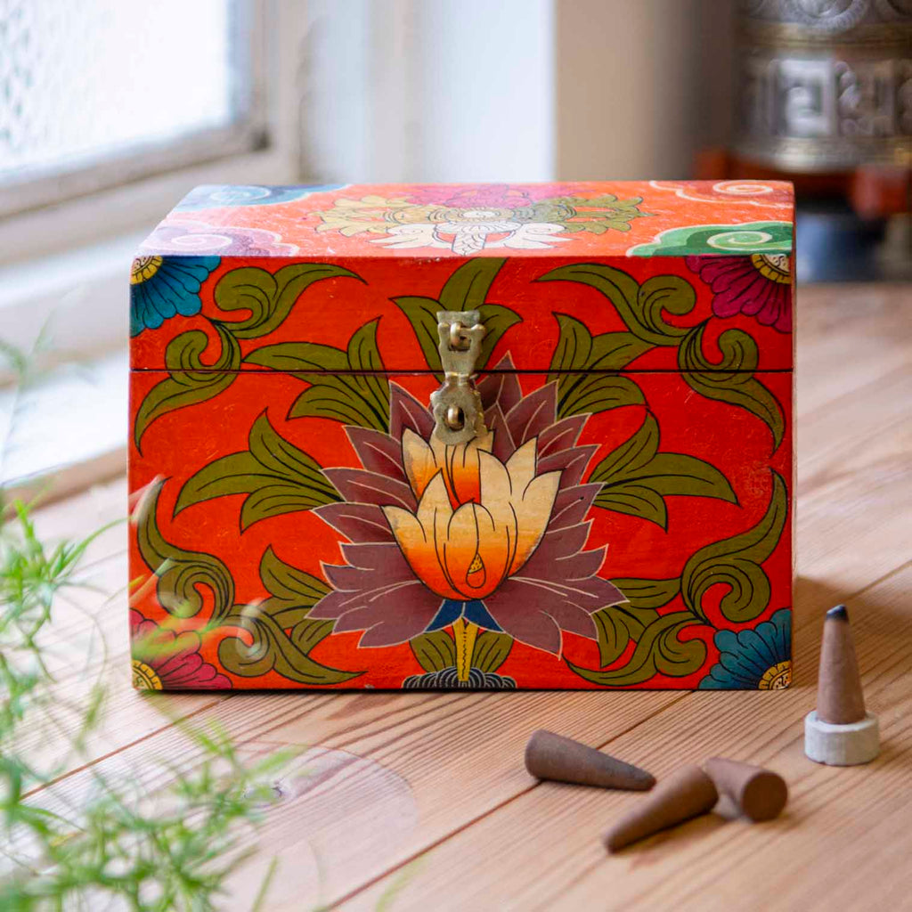 Tibetan Style Lotus Chest-Siesta Crafts