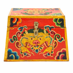 Tibetan Style Orange Cheppu Pyramid Chest-Siesta Crafts