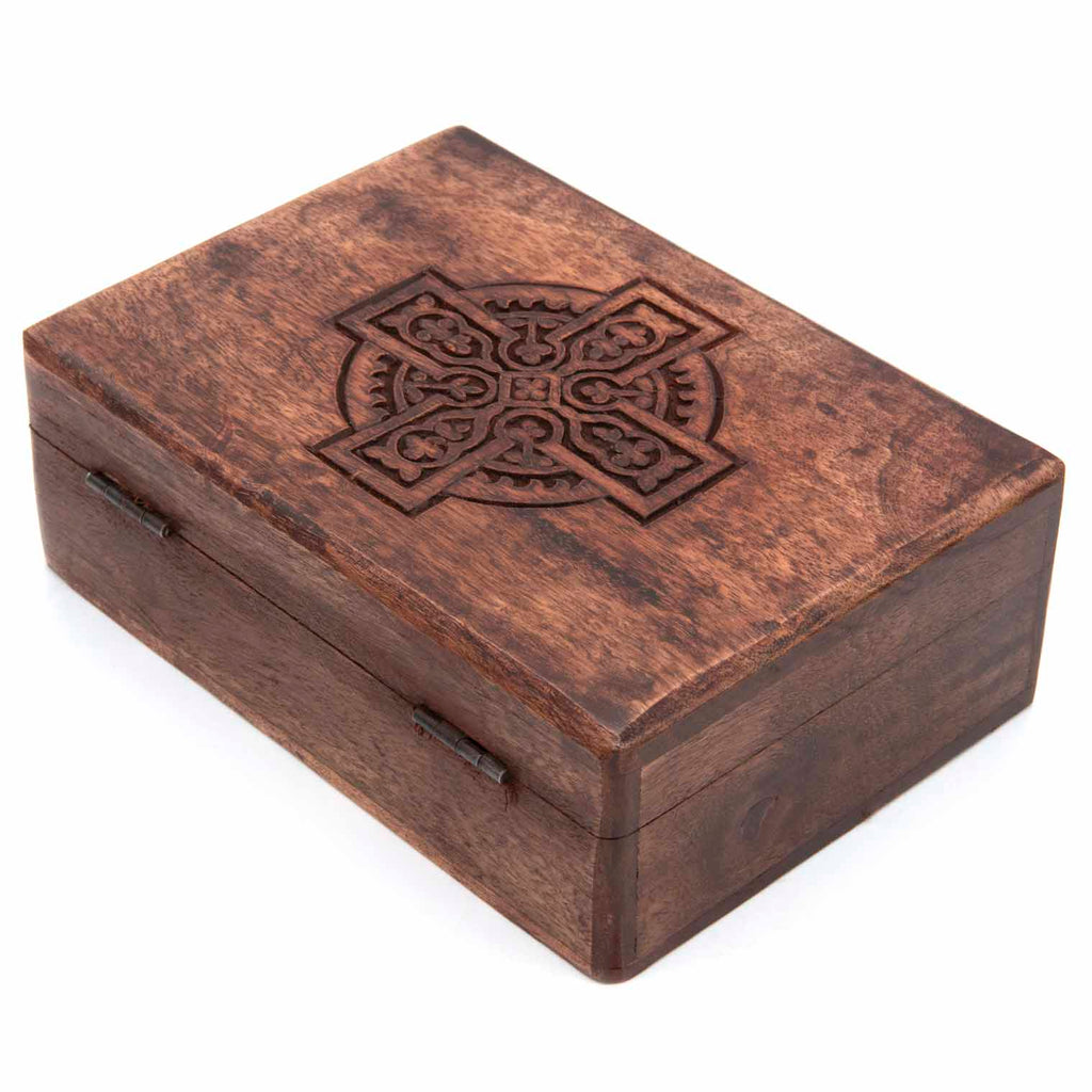 Wooden Box with Celtic Cross-Siesta Crafts