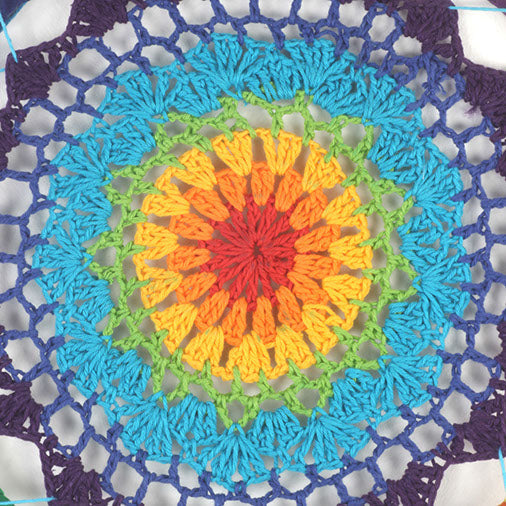 Extra Large Rainbow Crochet Dreamcatcher-Siesta Crafts