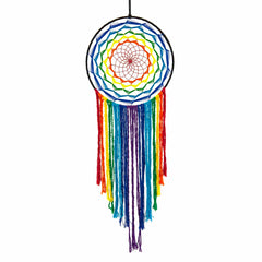 Rainbow Mandala Dreamcatcher-Siesta Crafts